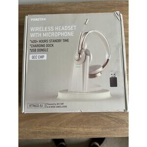 Vonztek Wireless Bluetooth Headset With Mic, Noise Canceling, Charging Dock